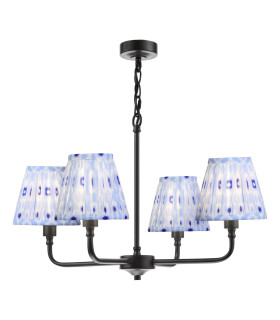 Padme 4 Light Ceiling Pendant Matt Black With Shade-1