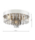 Olin 5 Light Flush Polished Chrome and Smoked Glass-2