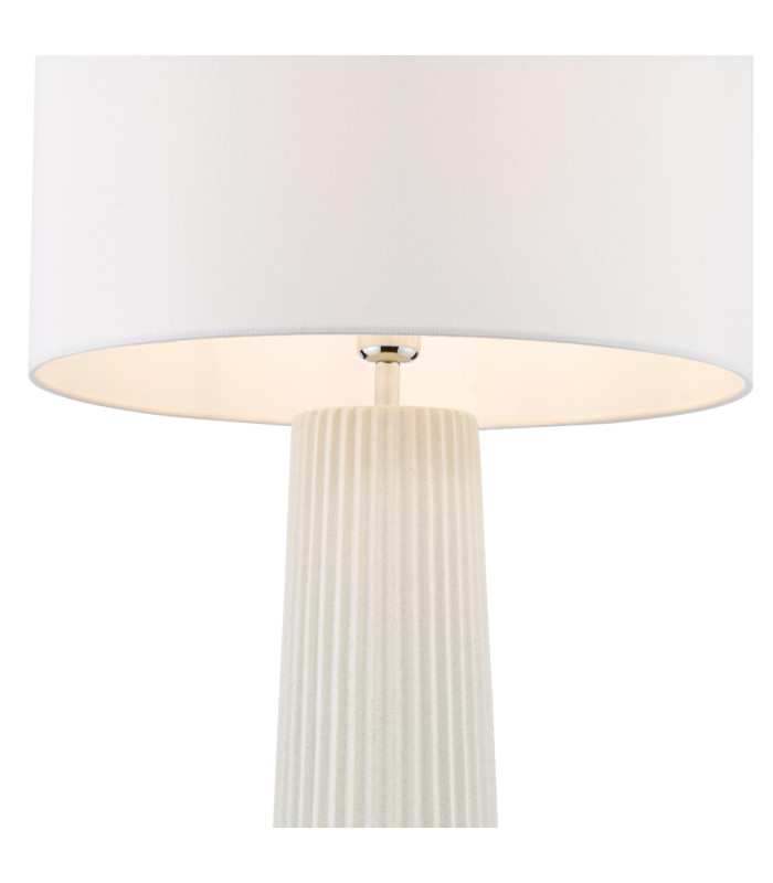 Myla Ceramic Table Lamp White With Shade-6