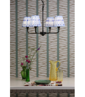 Padme 4 Light Ceiling Pendant Matt Black With Shade-2