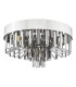 Olin 5 Light Flush Polished Chrome and Smoked Glass-3