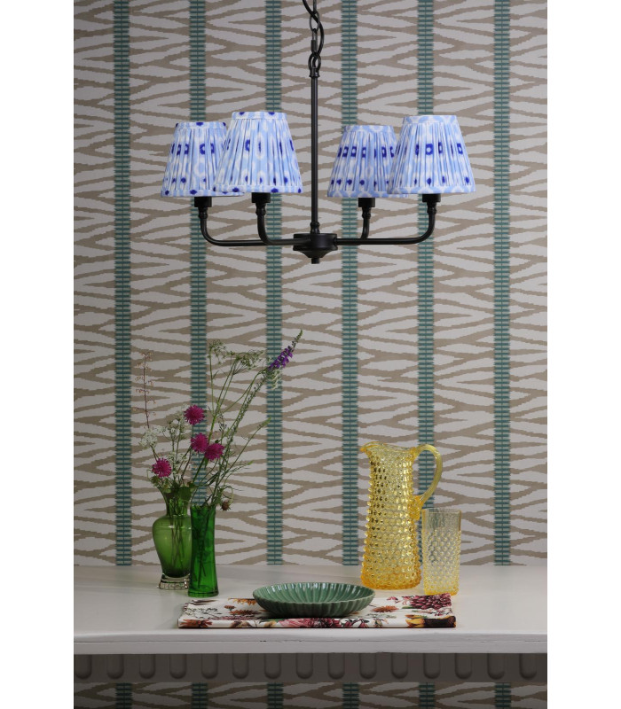 Padme 4 Light Ceiling Pendant Matt Black With Shade-3
