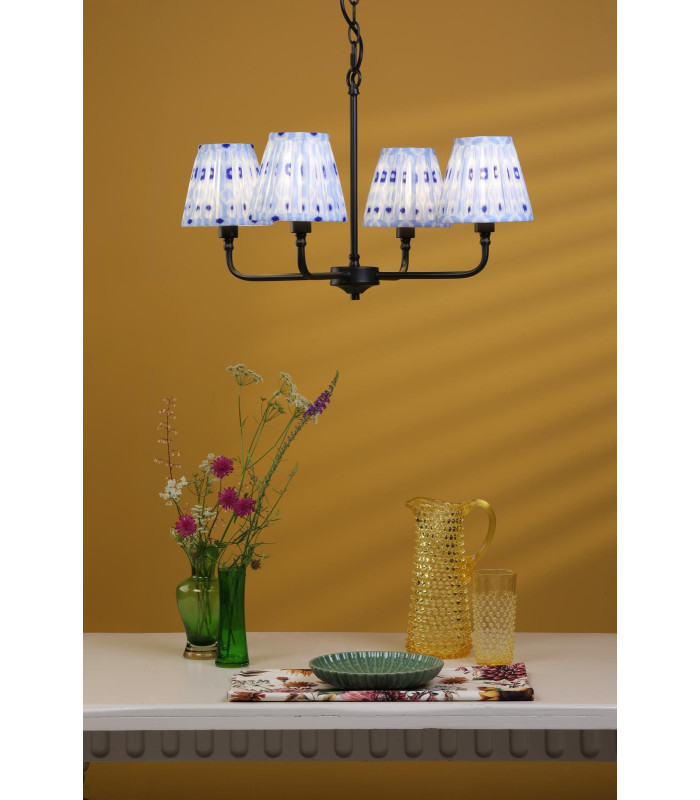 Padme 4 Light Ceiling Pendant Matt Black With Shade-4