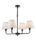Padme 4 Light Ceiling Pendant Matt Black With Shade-1
