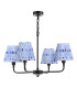 Padme 4 Light Ceiling Pendant Matt Black With Shade-7
