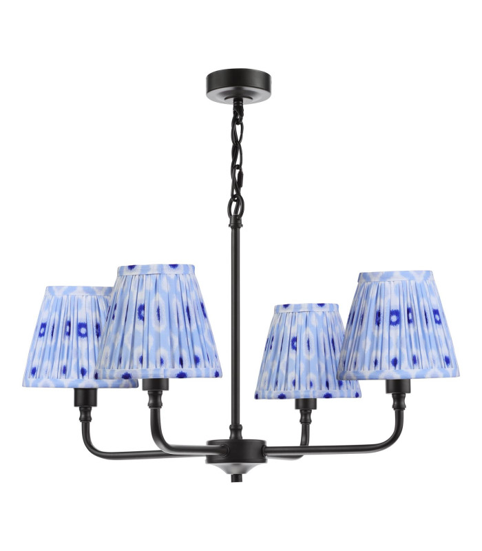 Padme 4 Light Ceiling Pendant Matt Black With Shade-7