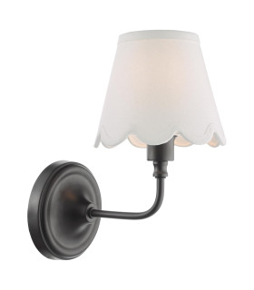 Padme Wall Light Matt Black With Shade-1