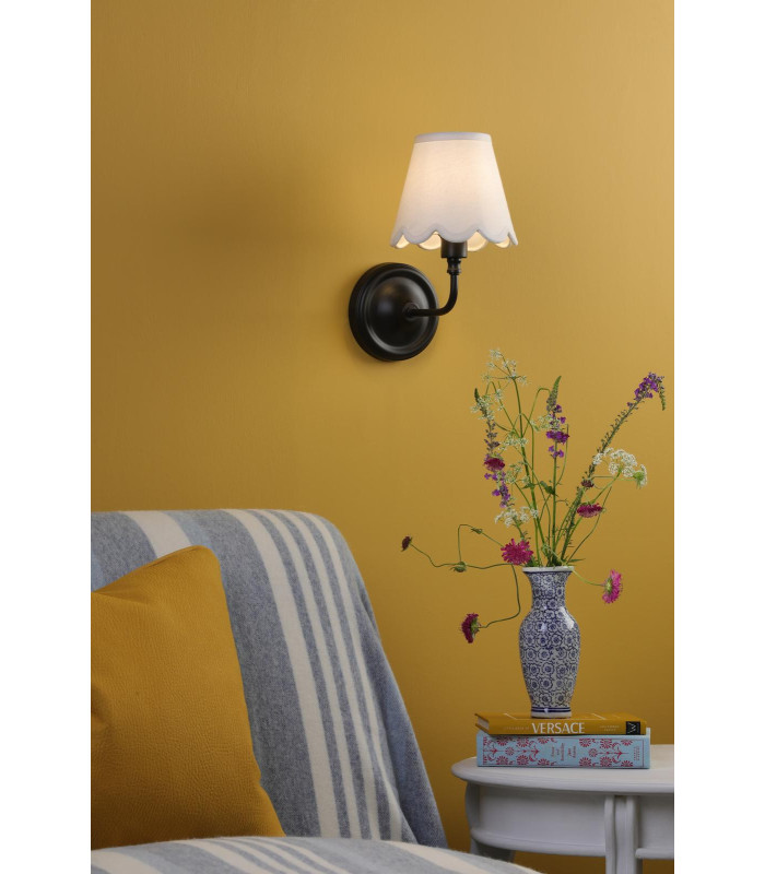 Padme Wall Light Matt Black With Shade-2