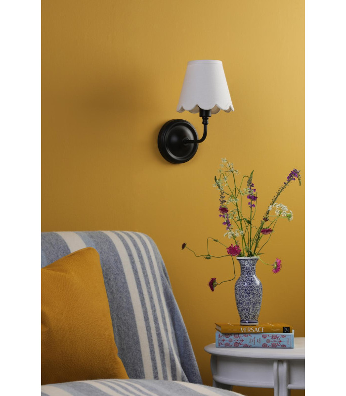 Padme Wall Light Matt Black With Shade-3