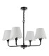 Padme 4 Light Ceiling Pendant Matt Black With Shade-7
