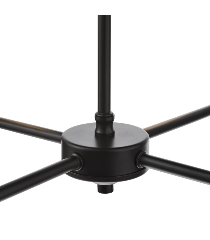 Padme 4 Light Ceiling Pendant Matt Black With Shade-9