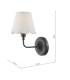 Padme Wall Light Matt Black With Shade-6