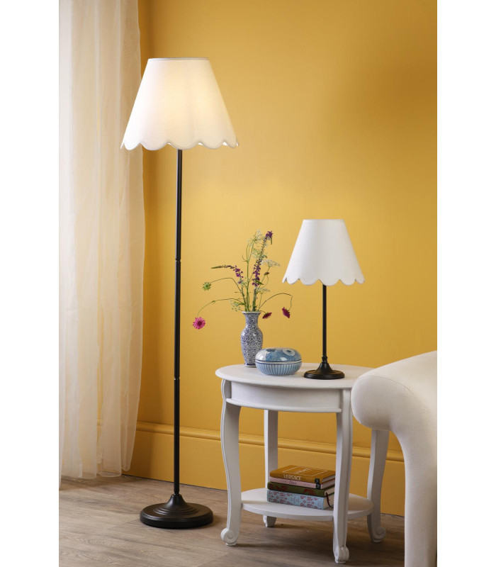 Padme Table Lamp Matt Black With Shade-2
