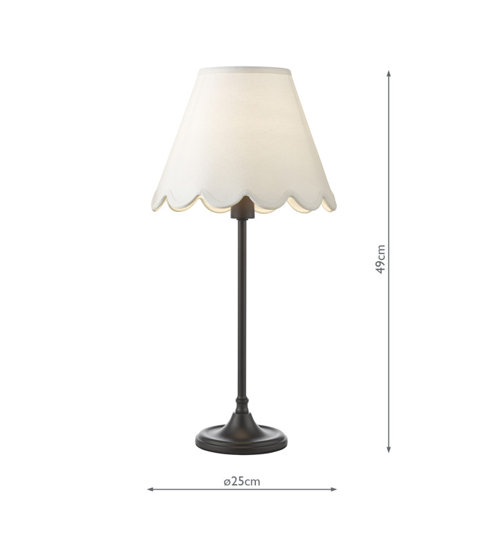 Padme Table Lamp Matt Black With Shade-4