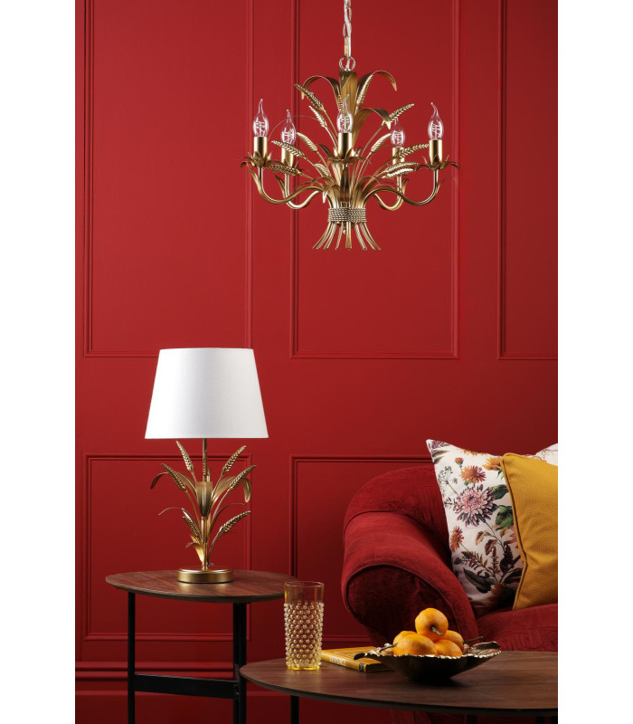 Phaedra Table Lamp Gold With Shade-5