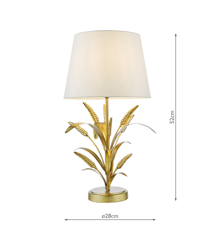 Phaedra Table Lamp Gold With Shade-6