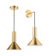 Ragnar Ceiling Pendant/Wall Light Natural Brass-12