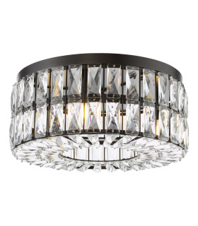 Relena 4 Light Flush Matt Black and Crystal-1