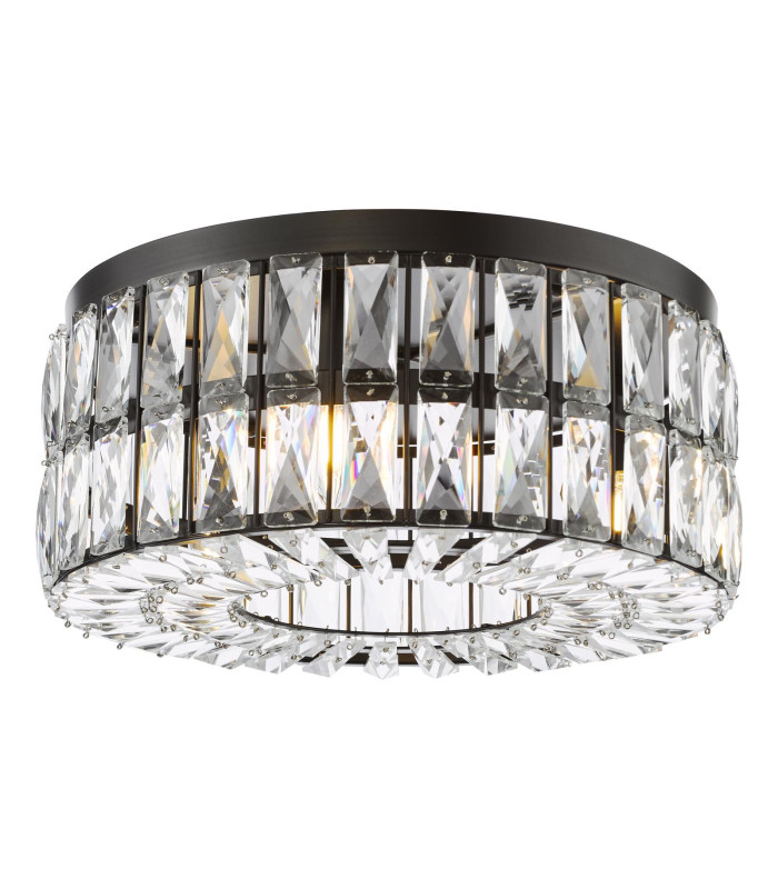 Relena 4 Light Flush Matt Black and Crystal-1
