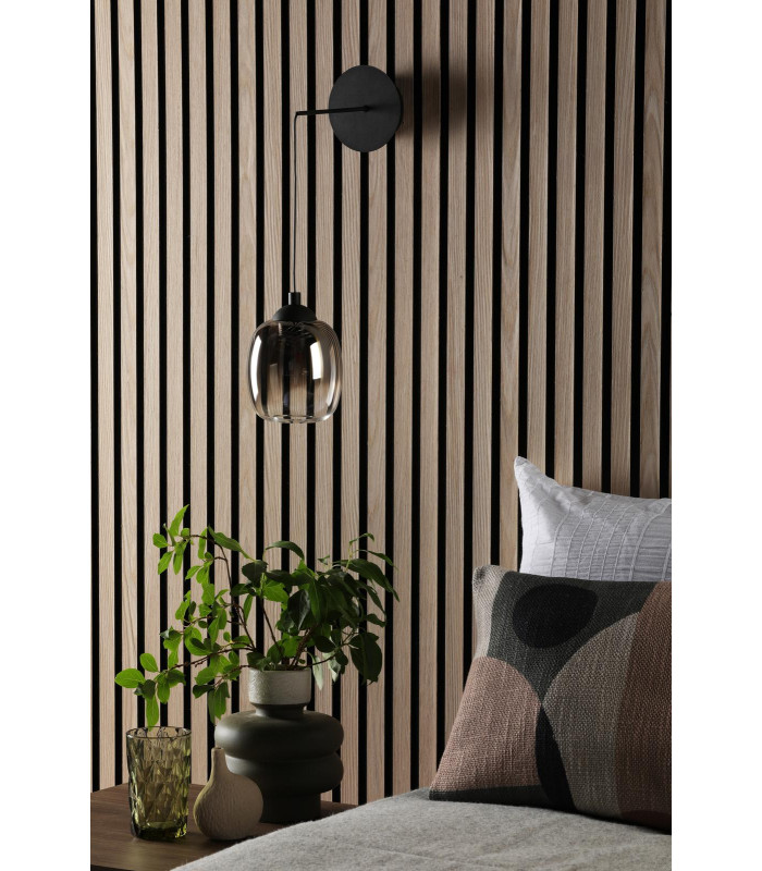 Ramona Ceiling Pendant/Wall Light Matt Black Ombre Glass LED-3