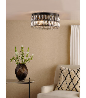 Relena 4 Light Flush Matt Black and Crystal-2