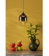 Ramona Ceiling Pendant/Wall Light Matt Black Ombre Glass LED-4