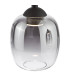Ramona 5 Light Bar Ceiling Pendant Matt Black and Smoked Ombre Glass LED-9