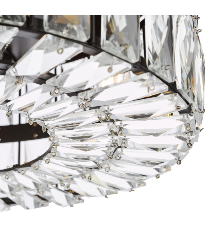 Relena 4 Light Flush Matt Black and Crystal-6