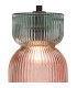 Rhubarb Ceiling Pendant Pink and Green Ribbed Glass-8