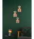 Rhubarb 3 Light Cluster Ceiling Pendant Pink and Green Ribbed Glass-4
