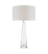 Samara Table Lamp Glass and Polished Chrome With Shade