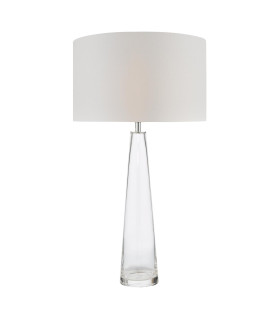 Samara Table Lamp Glass and Polished Chrome With Shade