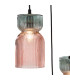 Rhubarb 3 Light Cluster Ceiling Pendant Pink and Green Ribbed Glass-9