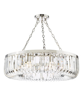 Sigourney 8 Light Ceiling Pendant Polished Nickel and Crystal-1