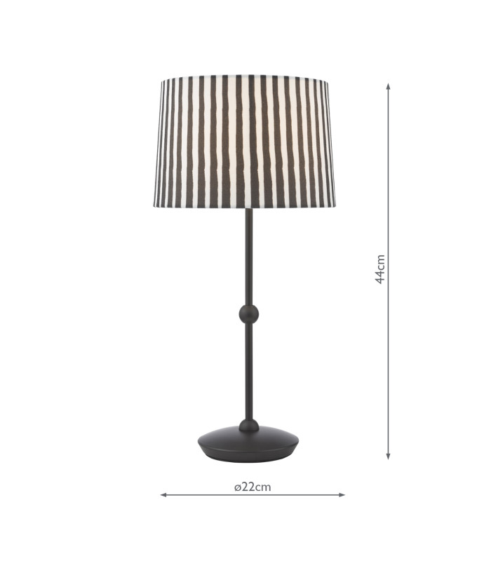 Sosa Table Lamp Matt Black With Shade-4