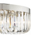 Sigourney 6 Light Flush Polished Nickel and Crystal-6