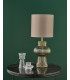 Suelita Table Lamp Brown Ribbed Glass and Antique Brass With Shade-3