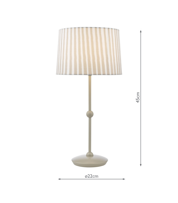 Sosa Table Lamp Matt Taupe With Shade-4