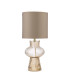 Suelita Table Lamp Brown Ribbed Glass and Antique Brass With Shade-5