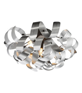 Swash 4 Light Flush Black With Aluminium Ribbons-1