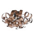 Swash 4 Light Flush Black With Copper Ribbons-2