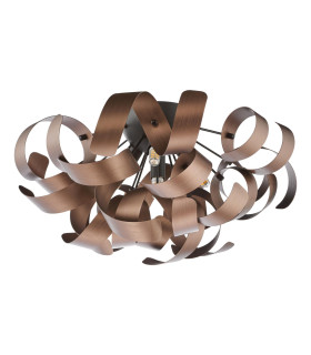 Swash 4 Light Flush Black With Copper Ribbons-2