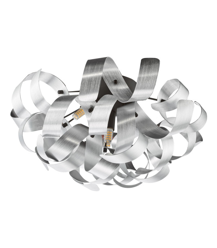 Swash 4 Light Flush Black With Aluminium Ribbons-3