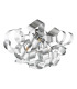 Swash 4 Light Flush Polished Chrome With Aluminium Ribbons-3