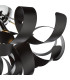 Swash 4 Light Flush Polished Chrome With Black Ribbons-4