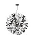 Swash Ceiling Pendant Black With Black & Aluminium Ribbons-1