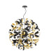 Swash Ceiling Pendant Black With Black & Gold Ribbons-1