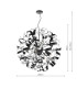 Swash Ceiling Pendant Black With Black & Aluminium Ribbons-2