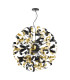 Swash Ceiling Pendant Black With Black & Gold Ribbons-2
