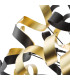 Swash Ceiling Pendant Black With Black & Gold Ribbons-3